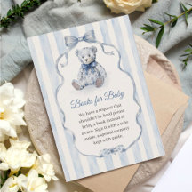 Chuva de Bebê Menino Urso de Pelúcia Azul