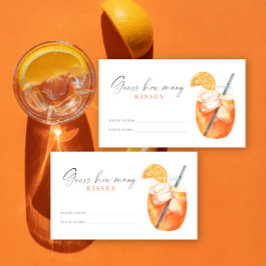 Cartão De Informações Chuva de beijos no chá de noiva Adivinhe quantos b