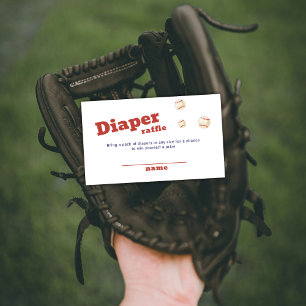 Cartão De Informações Chuva de Bolas de Beisebol Oh Boy Slugger Fraldas