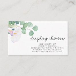 Cartão De Informações Chuva de Eucalipto e Calla - Exibir