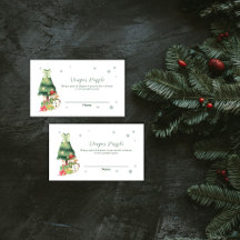 Chuva de Fraldas Papai Noel de Inverno Vegetação B