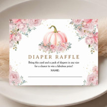 Chuva de Fraldas para Chá de Bebê com Abóbora Rosa