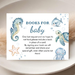 Cartão De Informações Chuva De Livros Baby Shower Menino Azul Para Bebê