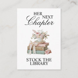 Cartão De Informações Chuva de Noivas: O Próximo Capítulo Floral Elegant