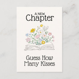 Cartão De Informações Chuva Floral Um Novo Capítulo Chá de Noiva 