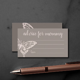 Cartão De Informações Chuveiro Borboleta Chic | Dicas de Mãe Bege Rosado