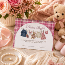 Chuveiro de Bebê Urso Rosa Linha de Roupa Rifas de