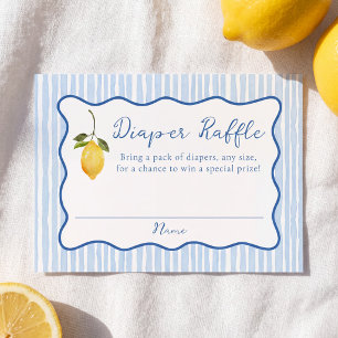Cartão De Informações Ciao Baby Blue Italian Lemon Sorteio de Fraldas