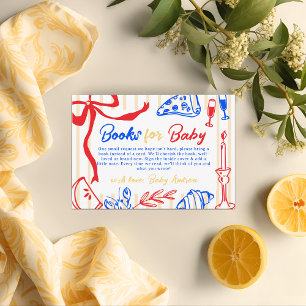 Cartão De Informações Ciao Baby Livros Italianos Bambino Desenhados à Mã