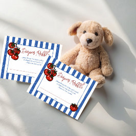 Cartão De Informações Ciao baby tomato Italian baby shower diaper raffle