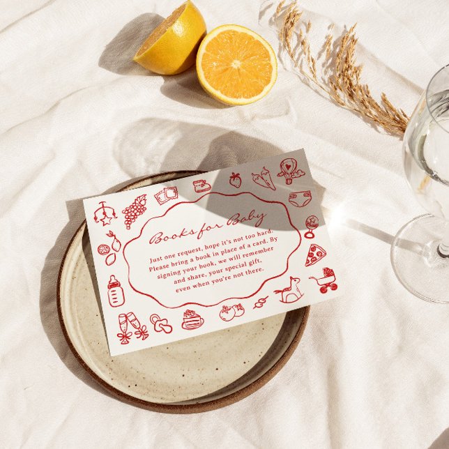 Cartão De Informações Ciao Bambino Livros Italianos Para Chá de fraldas (Criador carregado)