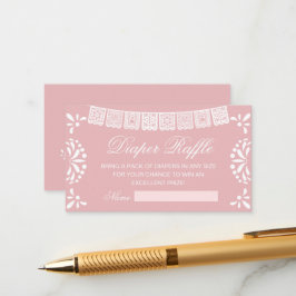 Cartão De Informações Cielito Lindo Mexican Baby Shower Diaper Raffle