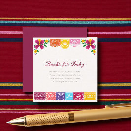 Cartão De Informações Cielito Lindo Mexican Papel Picado Folk Art Fiesta