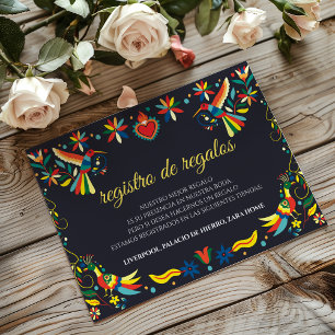 Cartão De Informações Cinco de Mayo Colorido Casamento Espanhol Festa Co