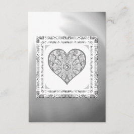 Cartão De Informações Cinza de rendas cerâmicas