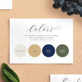Cartão De Informações Círculos Elegantes Minimalistas 4 Cores Casamento