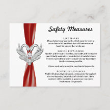 Cisnes Prateados da Fita Vermelha Medidas de Segur