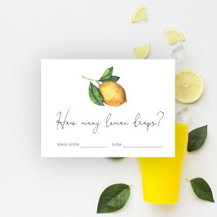 Cartão De Informações Citros limões - Quantas gotas de limão estão no po