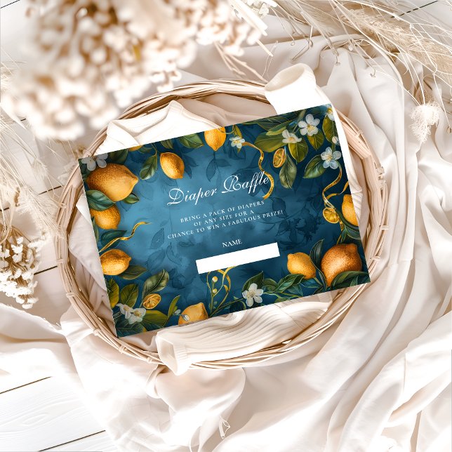 Cartão De Informações Citrus Blossom Blue Diapper Raffle (Criador carregado)