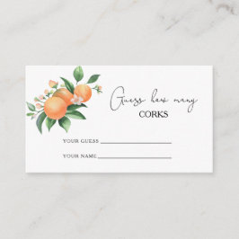 Cartão De Informações Citrus orange - adivinha quantas corks jogam nozes