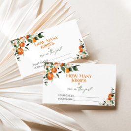 Cartão De Informações Citrus oranges adivinham quantos beijos o jogo de 