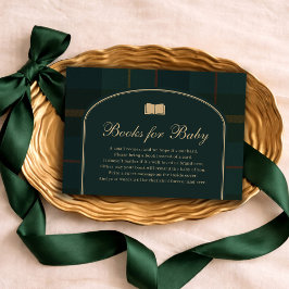 Cartão De Informações Classic Equestrian Polo Plaid Books for Baby Boy