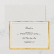 Classic Frame Elevated Gold Ecru Wedding Reception