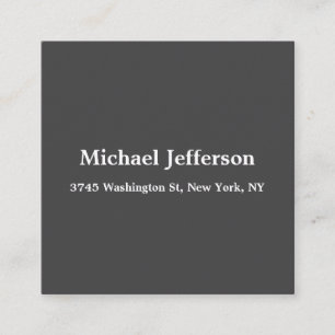 Cartão De Informações Clássico Creative Trendy Dark Cinzas e Branco