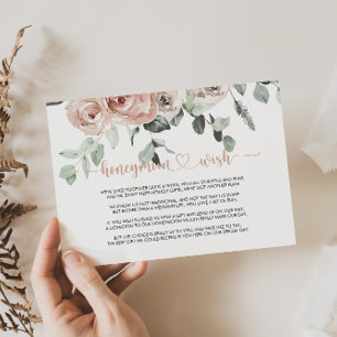 Cartão De Informações Clássico Desejo de Lua de Mel Flor de Rosa Pink Po