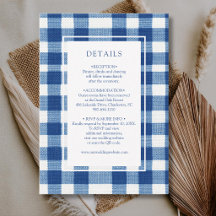 Clássico Xadrez Azul Bebê Azul Detalhes Gingham