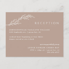 Cartão De Informações Clay Modern Stenciled Botanical Details