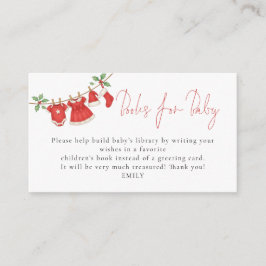 Cartão De Informações Clothesline Christmas Books For Baby Shower 