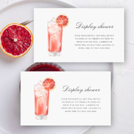 Cartão De Informações Cocktail Citrus - Chuveiro de exibição