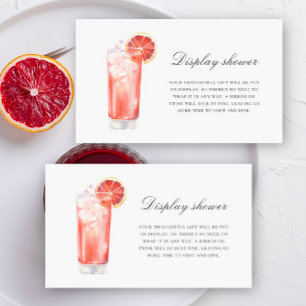 Cartão De Informações Cocktail Citrus - Chuveiro de exibição 