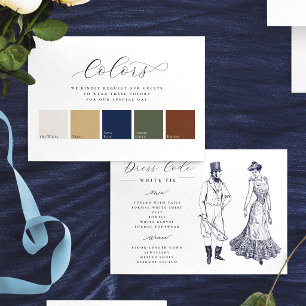Cartão De Informações Código de Vestido de Noiva Minimalista Elegante 5 