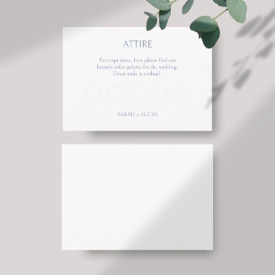 Cartão De Informações Código de Vestimenta em Branco para Casamento RSVP