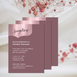 Cartão De Informações Código QR Chic Casamento de Recepção Dourada com R