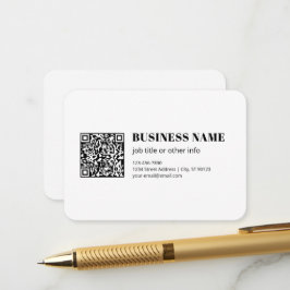 Cartão De Informações Código QR comercial & Texto retrô-moderno editável