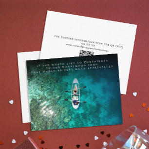 Cartão De Informações Código QR da doação de doação de fundos brancos de