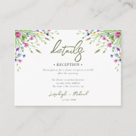 Cartão De Informações Código QR de acomodação de casamento de flores sil