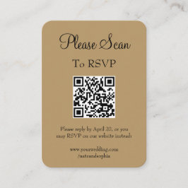 Cartão De Informações Código QR de Análise de Casamento Dourado Moderno 