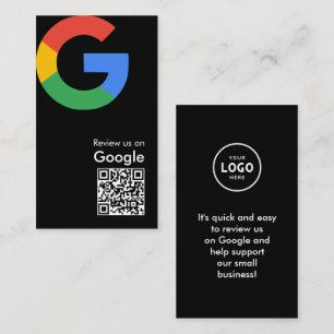 Cartão De Informações Código QR de Avaliação do Google Moderno e Elegant