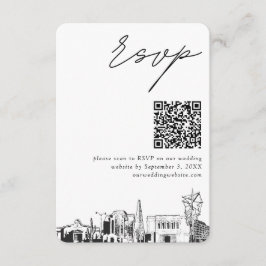 Cartão De Informações Código QR de Casamento de Arizona Mesa RSVP Pequen