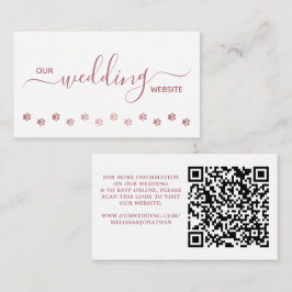Cartão De Informações Código QR de Casamento de Pet Casado de Cão Dourad