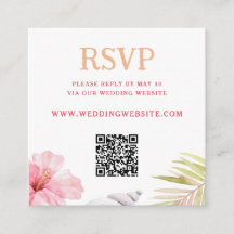 Código QR de Casamento em Destino Tropical