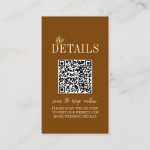 Código QR de Casamento Minimalista de Chocolate El