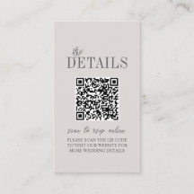 Código QR de Casamento Minimalista Marfim Elegante