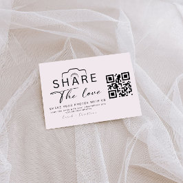 Cartão De Informações Código QR de Casamento Personalizado "Compartilhe 