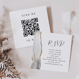 Cartão De Informações Código QR de confirmação de presença para casament