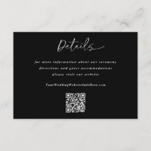 Código QR de Detalhes de Casamento Simples com Let
